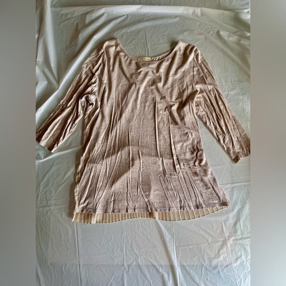 Pebble and Stone Cream Tunic Top XL